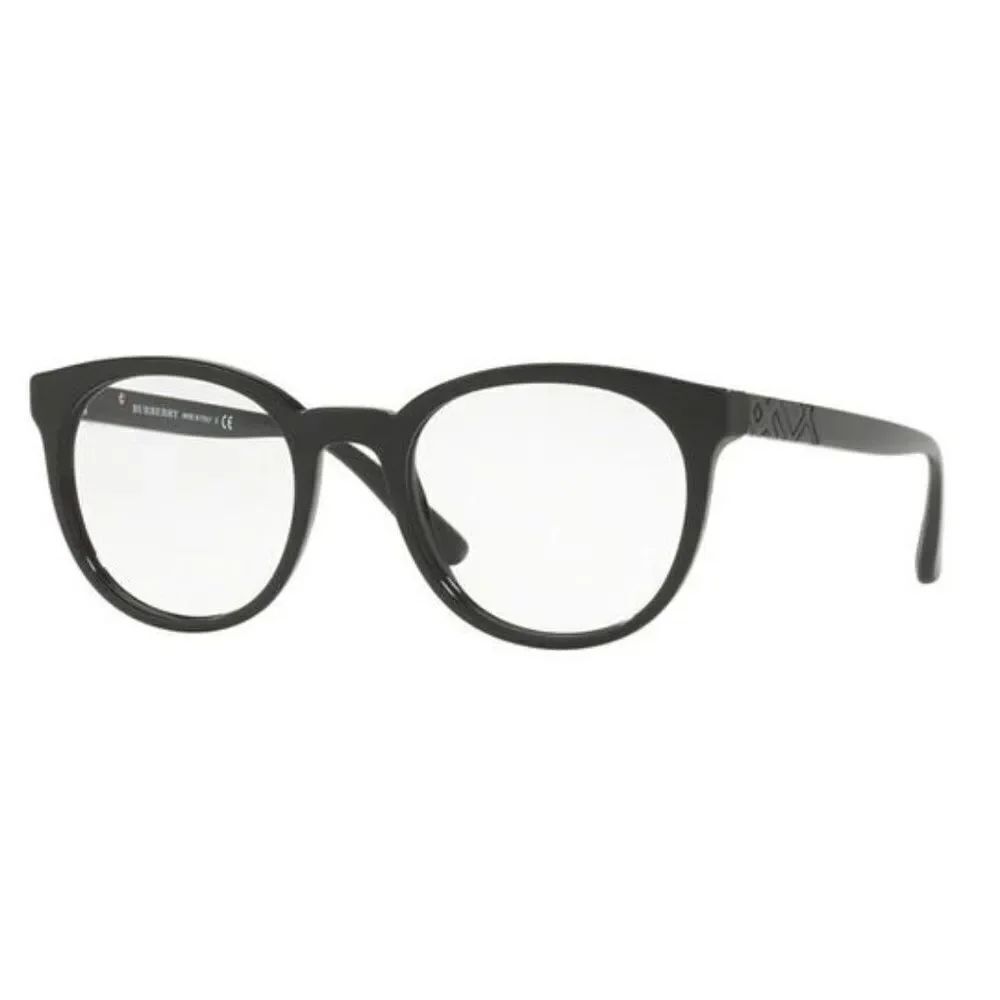 Burberry Round Style Eyeglasses Black w/Demo Lens